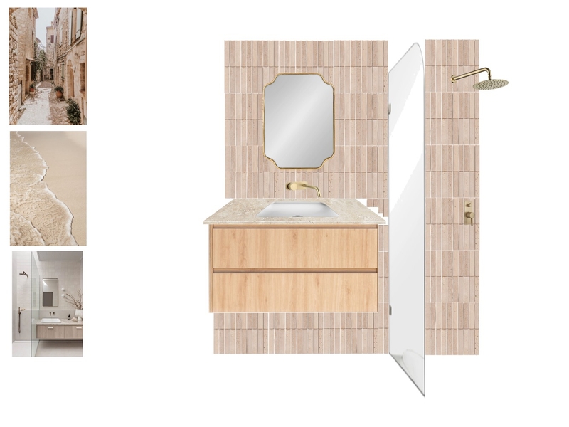 Travertine Ensuite Mood Board by Bex Elliott Interior Designer on Style Sourcebook