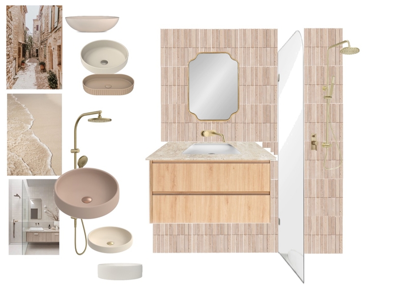 Travertine Ensuite Mood Board by Bex Elliott Interior Designer on Style Sourcebook