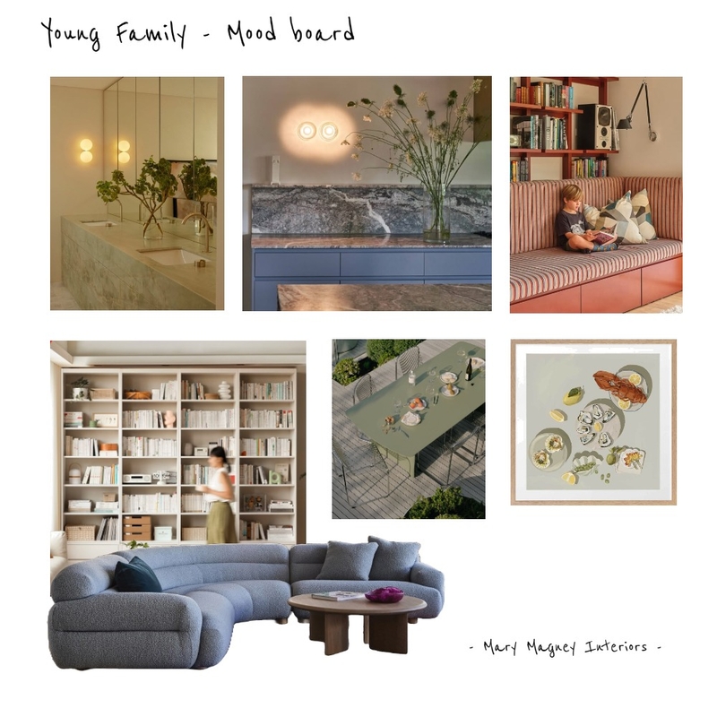 Young family's living area project - mood board Mood Board by marymagney@gmail.com on Style Sourcebook