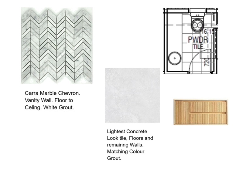 Marks Downstairs Powder Room Mood Board by staged design on Style Sourcebook