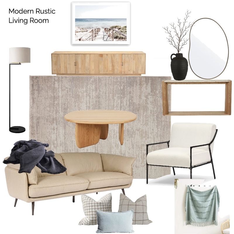 Modern Rustic Living Room Mood Board by Sonu on Style Sourcebook