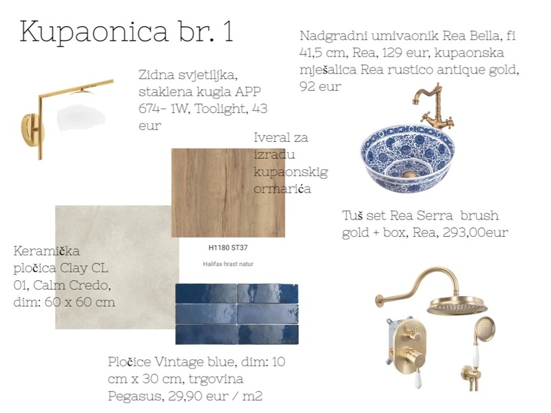 Kupaonica br. 1 Sandra Mood Board by acikovic on Style Sourcebook