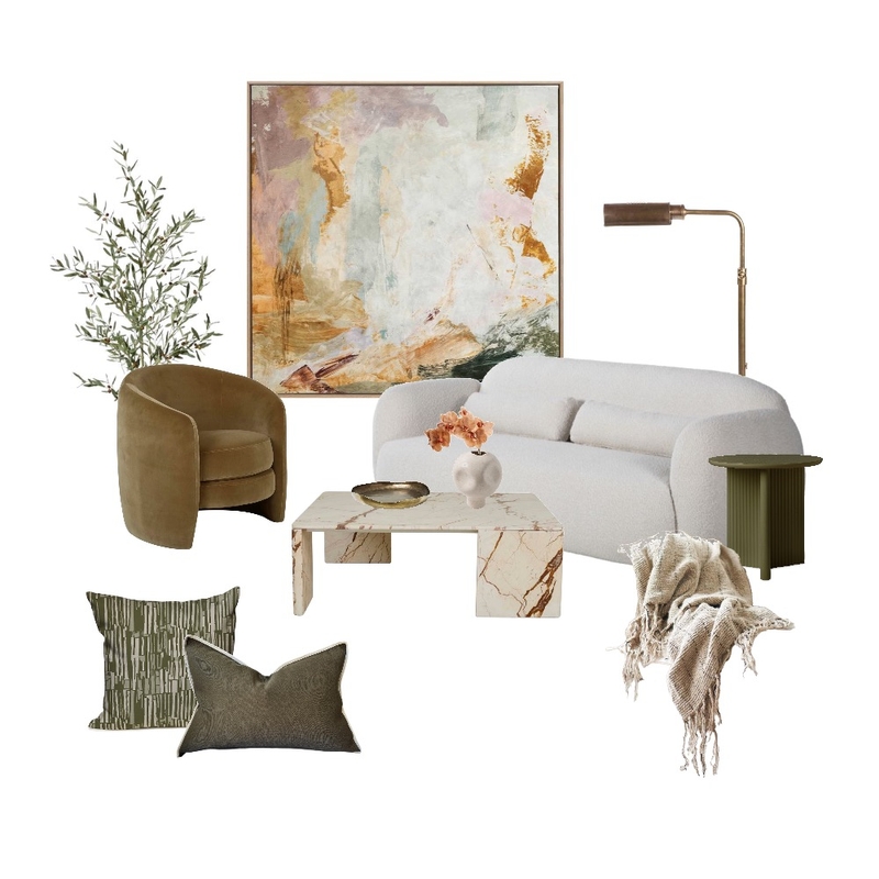 Rust/Green Living Room Mood Board by JAY THOMAS DESIGNS on Style Sourcebook