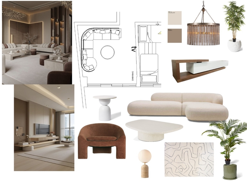 LIVING ELSAHEL Mood Board by ashgan on Style Sourcebook