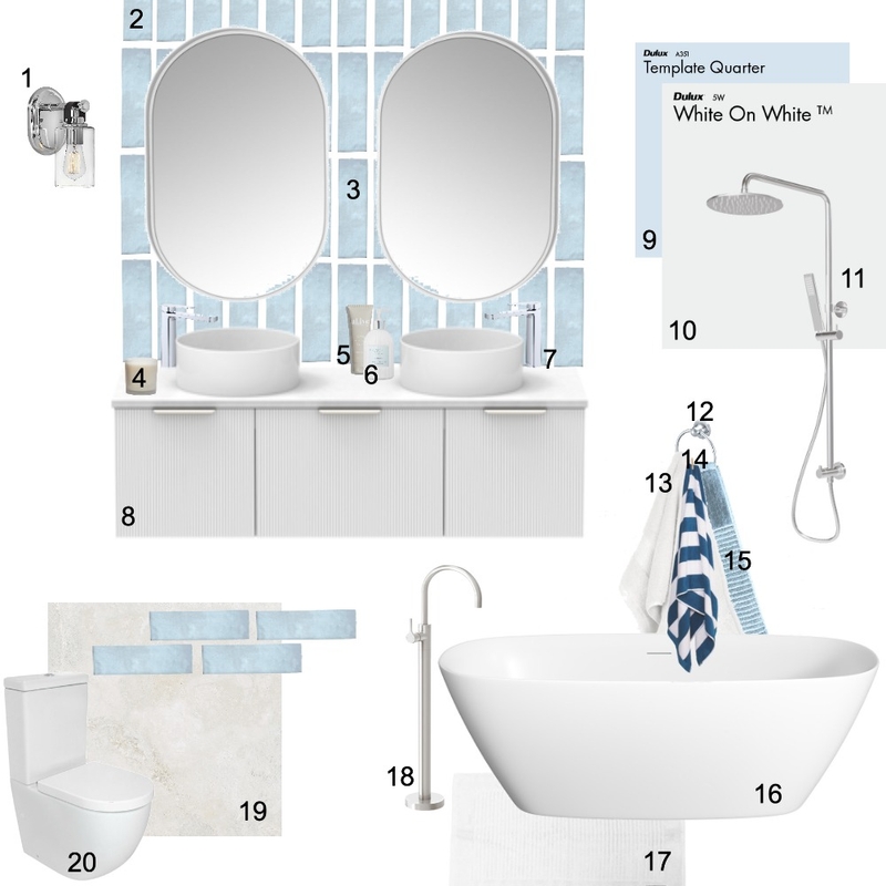 Hamptons Bathroom Mood Board by Georgia.44 on Style Sourcebook
