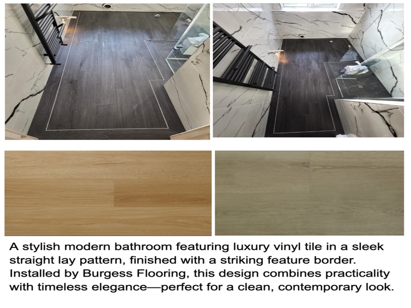 Elegant Bathroom Look | Luxury Vinyl Tile with Feature Border by Burgess Flooring Mood Board by Burgess Flooring and Blinds Ltd on Style Sourcebook