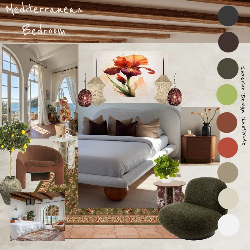 Mediterranean Bedroom Mood Board Mood Board by bharvey on Style Sourcebook