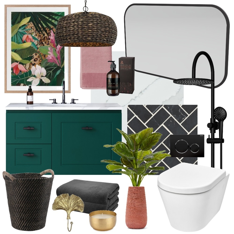 Emerald Jungle | Nevada Classic with Jazz Arch Frame Mirror Mood Board by Timberline on Style Sourcebook