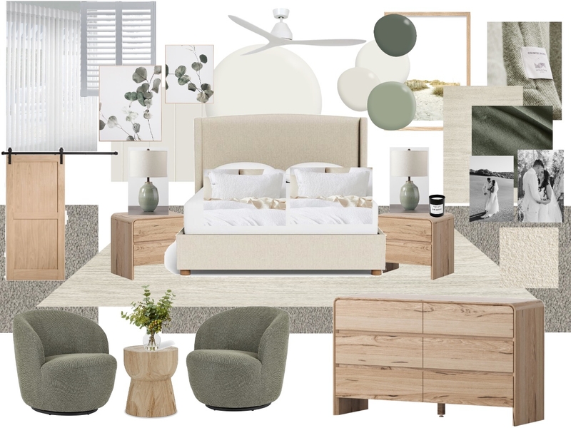Karen + Ryans Bedroom Concept #1 Greens Mood Board by Hayley Parker on Style Sourcebook