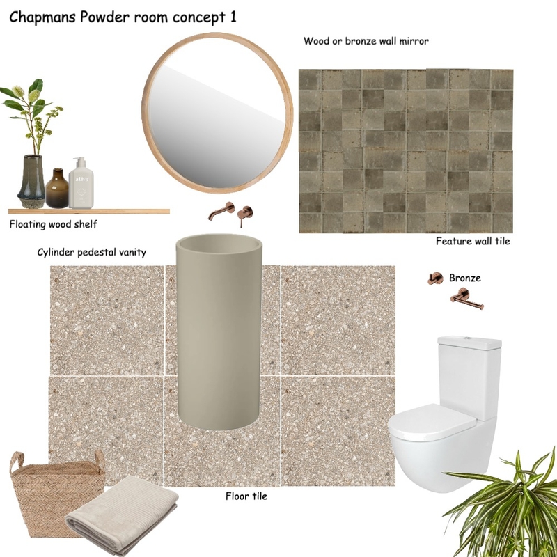 Chapman Powder room concept 1 Mood Board by Susan Conterno on Style Sourcebook