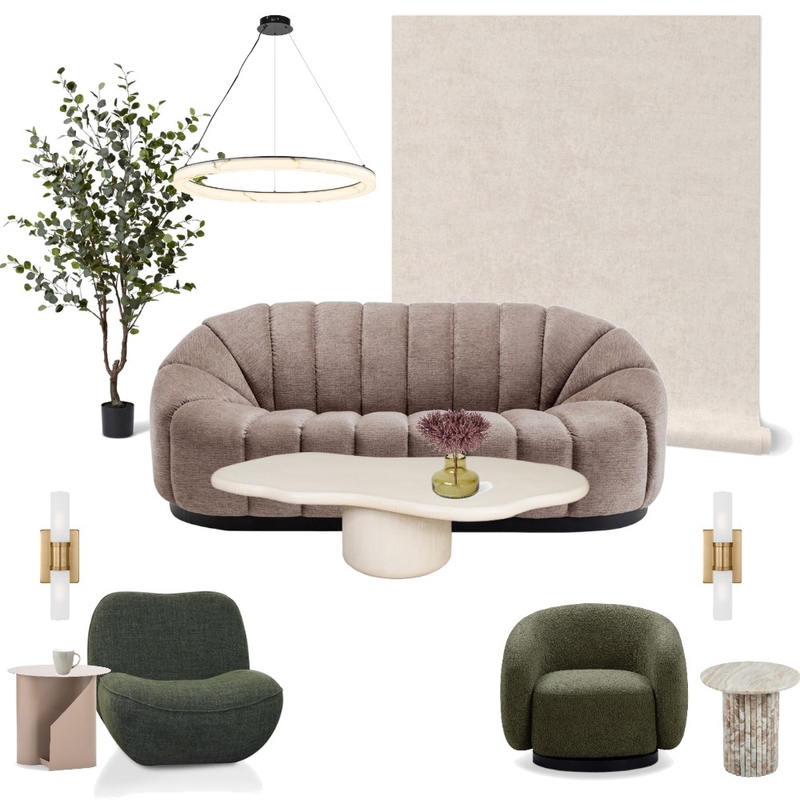 Organic Modern Lavender Textured Living Room Mood Board by Real Talk Interiors on Style Sourcebook