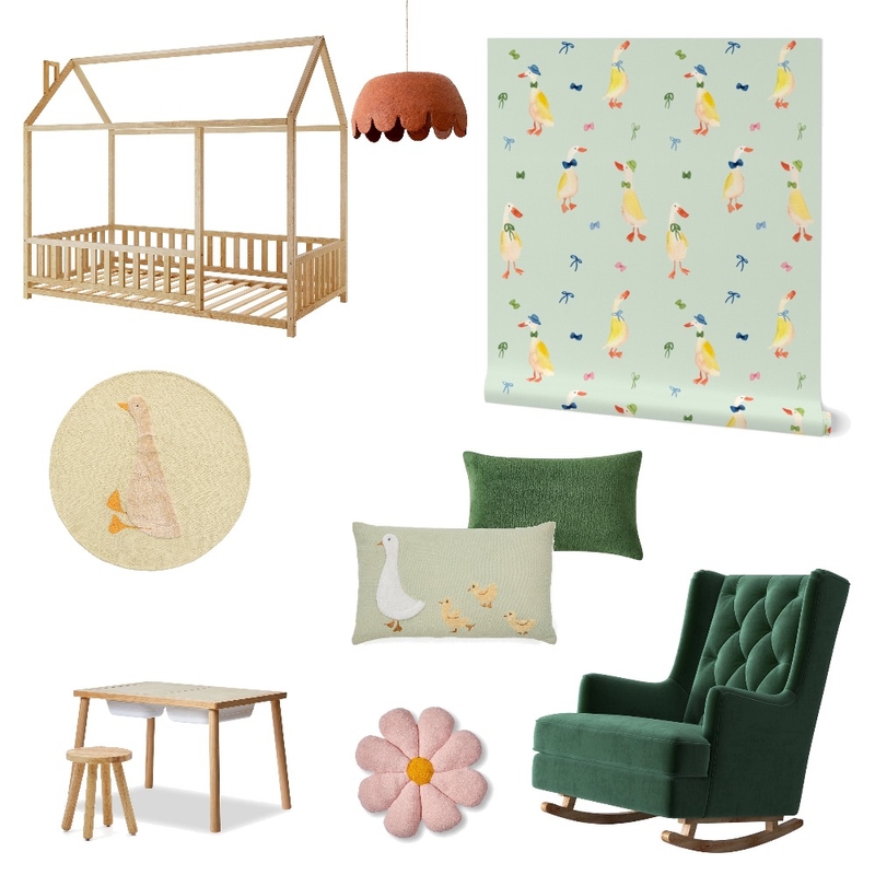 New silly goose nursery wallpaper Mood Board by Monica Kane Design on Style Sourcebook