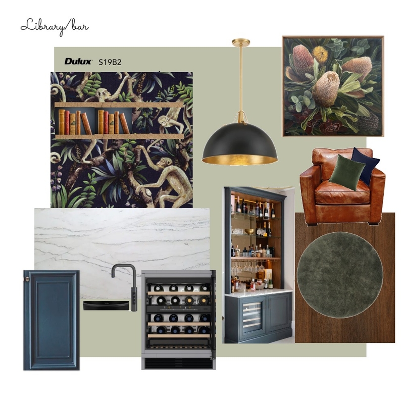 Bar area and Library Mood Board by Lorna B on Style Sourcebook