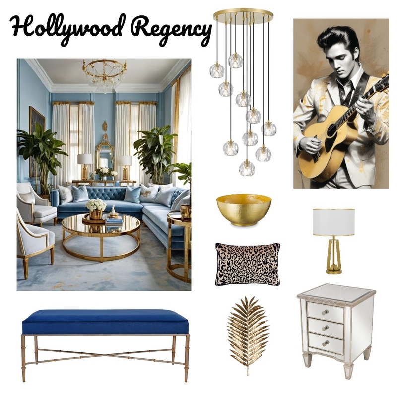 Hollywood Regency Mood Board by Rebecca Bekkers on Style Sourcebook