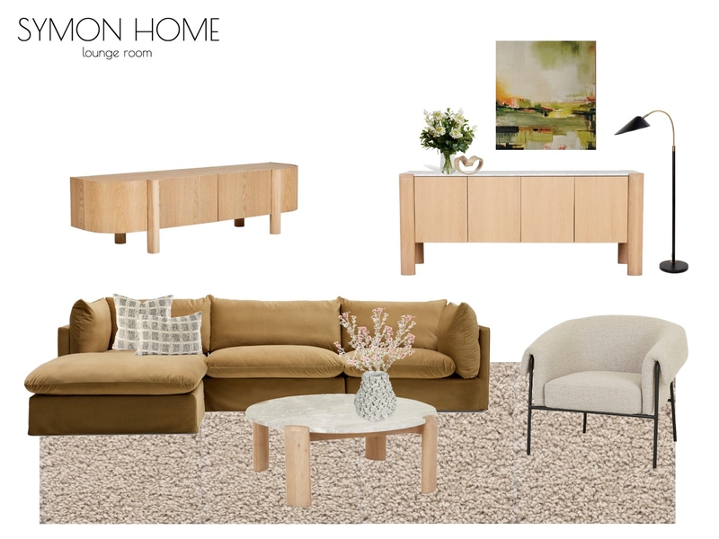 SYMON Lounge Room Mood Board by Gather & Place on Style Sourcebook