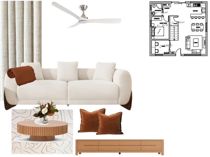 Sample Board / Living Room Mood Board by fidele on Style Sourcebook