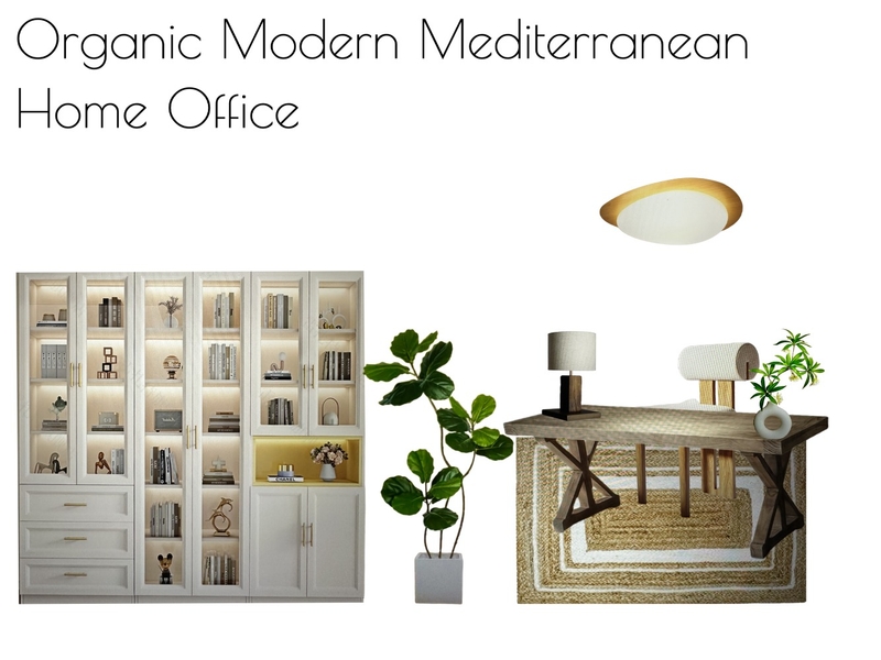 Organic Modern Mediterranean Home Office Mood Board by al1168ster@gmail.com on Style Sourcebook
