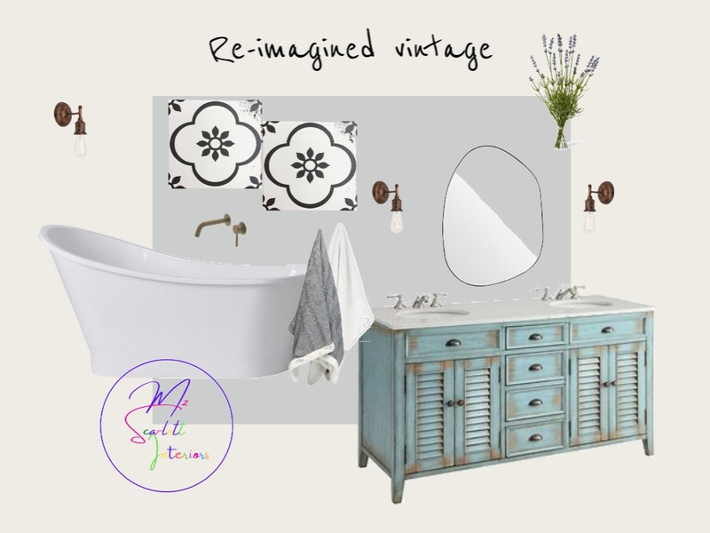 Re-imagined vintage Mood Board by Mz Scarlett Interiors on Style Sourcebook