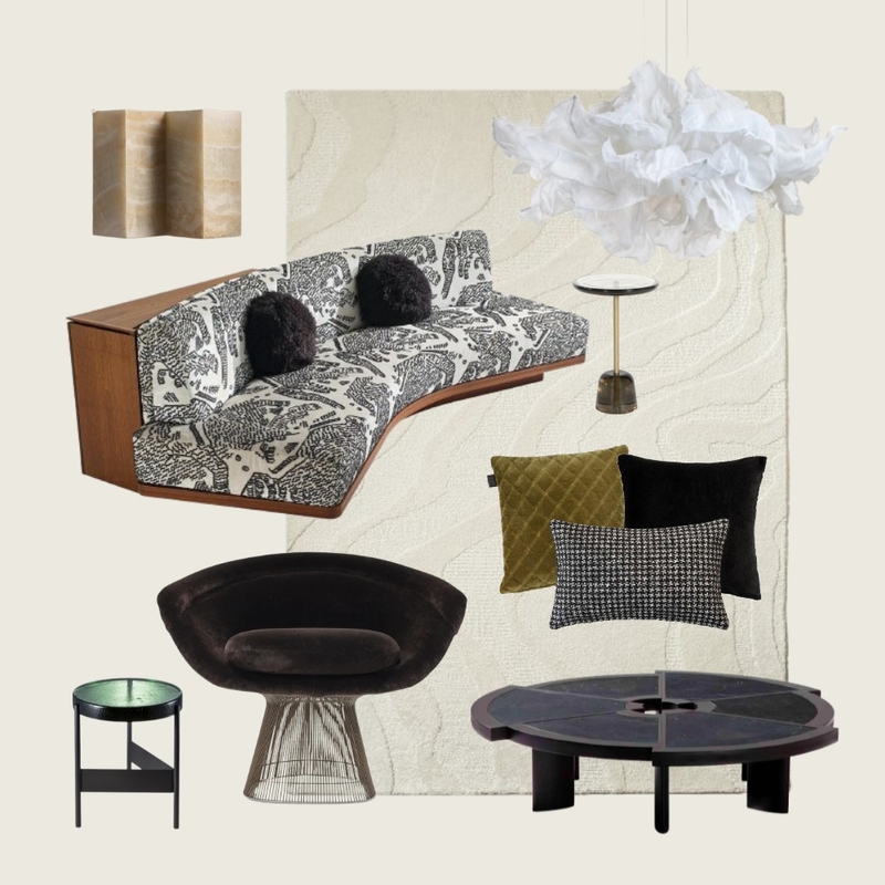 Monochromatic Modernist Lounge by Janelle Mood Board by Miss Amara on Style Sourcebook