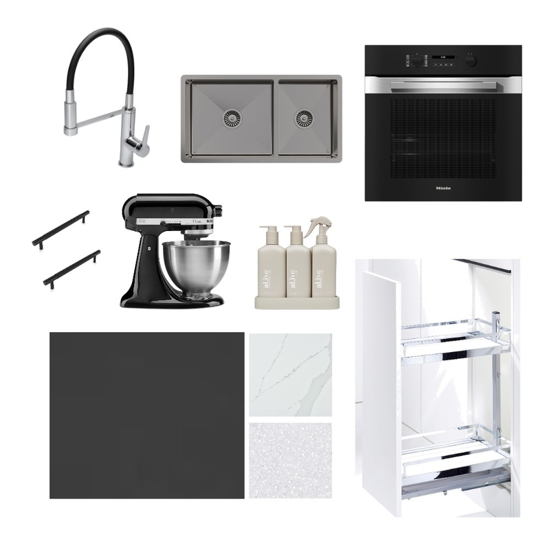 dark grey kitchen Mood Board by nancy.tran on Style Sourcebook