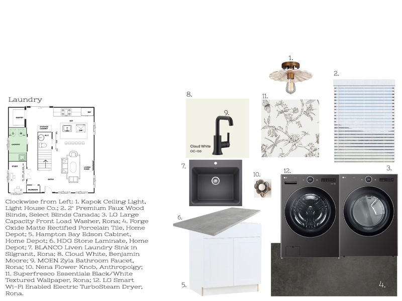 Laundry Room Sample Board done Mood Board by Angie on Style Sourcebook