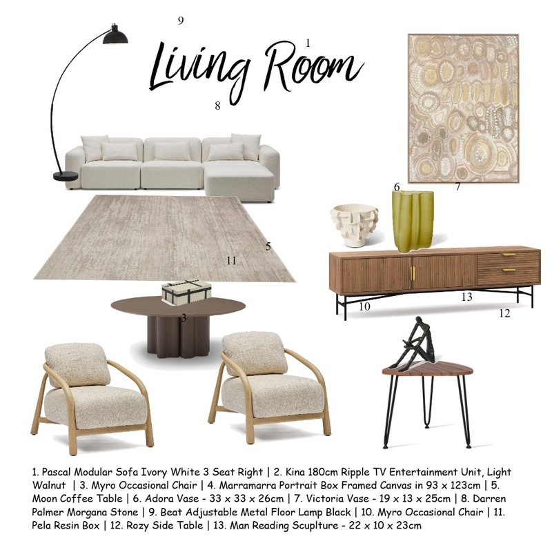 Living Room Mood Board by info.landaconcepts@gmail.com on Style Sourcebook