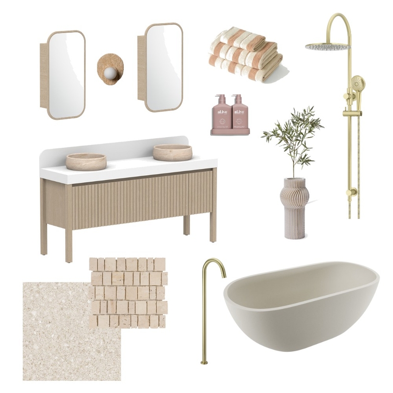 Coastal Luxe Bathroom Mood Board by Tanya - All Bathroom Gear on Style Sourcebook