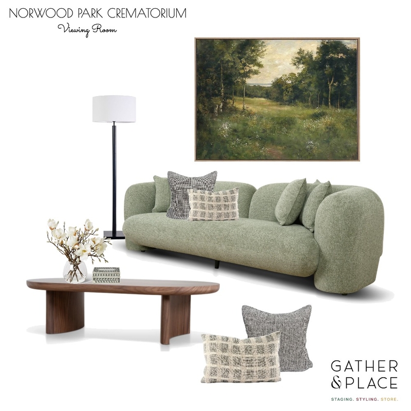 NORWOOD PARK CREMATORIUM Viewing Room Mood Board by Gather & Place on Style Sourcebook