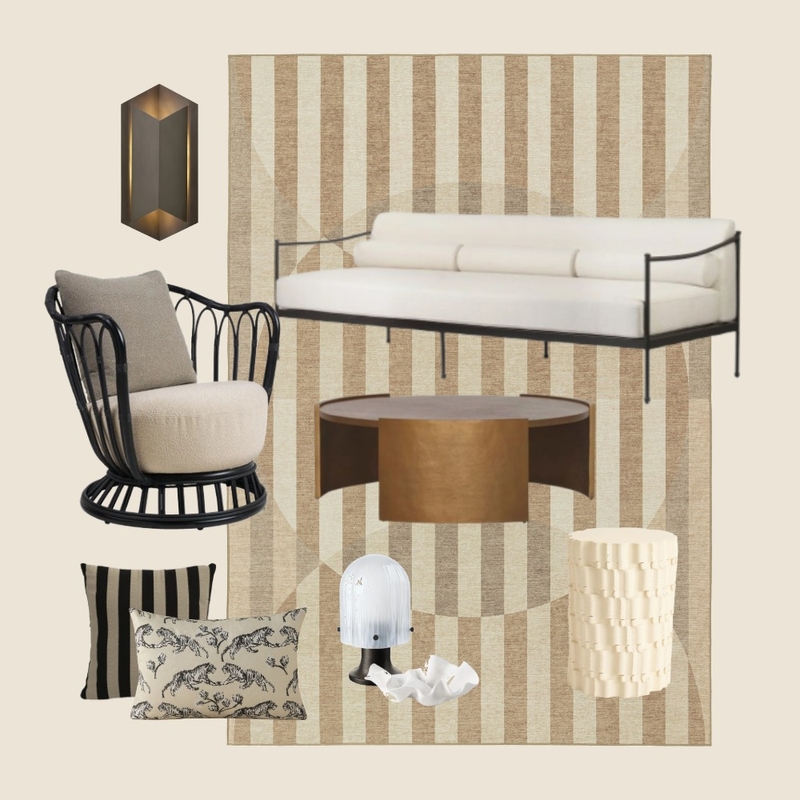 Monochromatic Contemporary Outdoor Lounge by Janelle Mood Board by Miss Amara on Style Sourcebook
