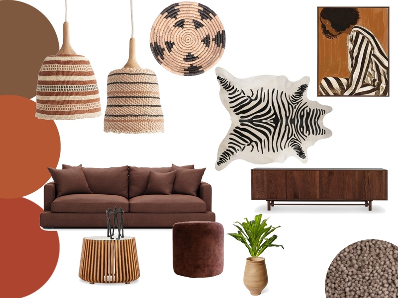 African Design Style Sample Board Mood Board by ellakfitzgerald on Style Sourcebook