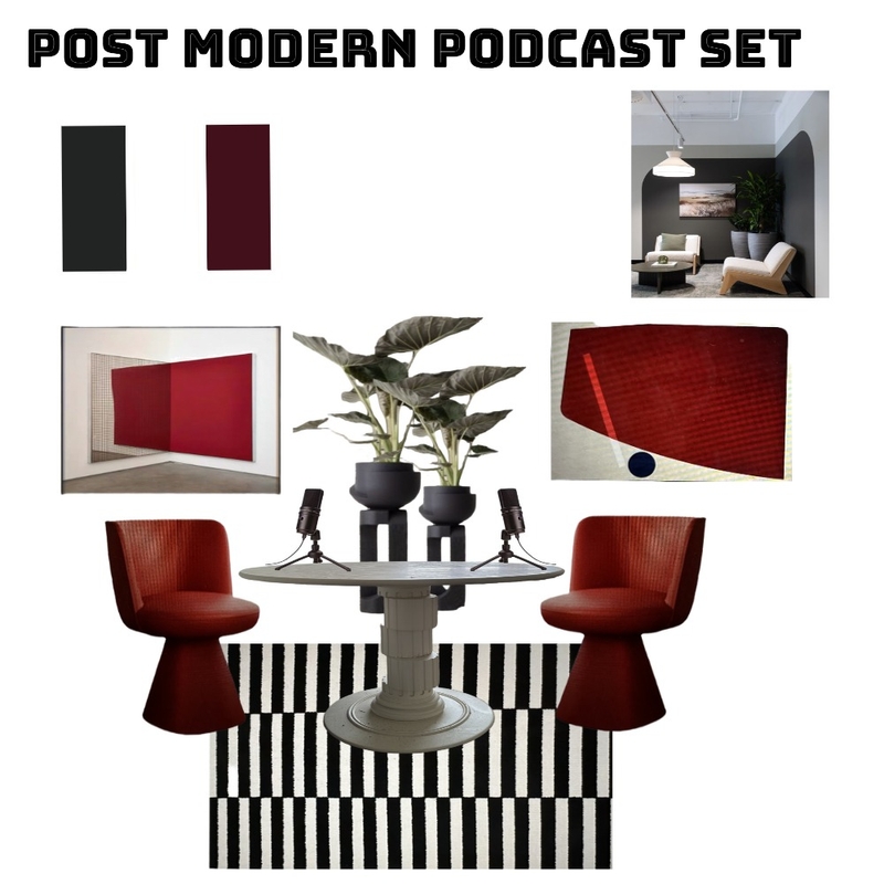 Post Modern Podcast Set Mood Board by al1168ster@gmail.com on Style Sourcebook