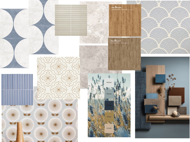Tile, wallpaper, colour palette Mood Board by jquinn on Style Sourcebook