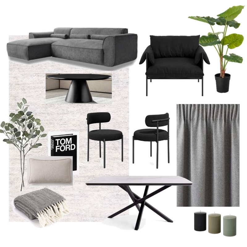Damac Tower 2 bed living room minimalist Mood Board by Lovenana on Style Sourcebook