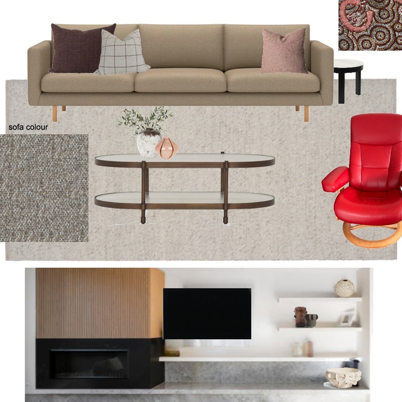 final living (with red chair) - karen Mood Board by Meraki Interiors on Style Sourcebook
