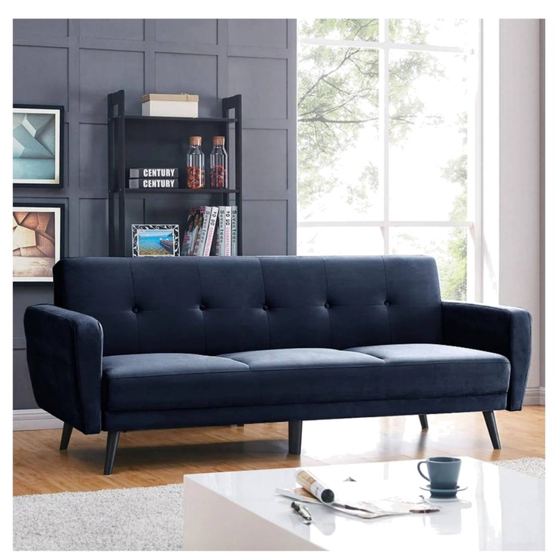 Esben 3-Seater Velvet Sofa Bed in Navy Blue Mood Board by luxoliving.com.au on Style Sourcebook