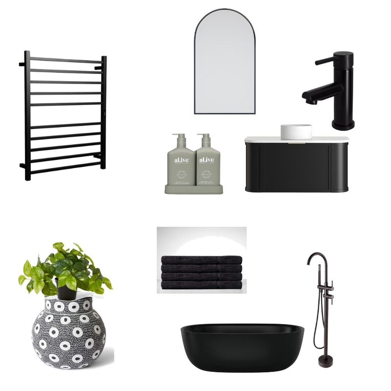 Black bathroom Mood Board by Nobs on Style Sourcebook