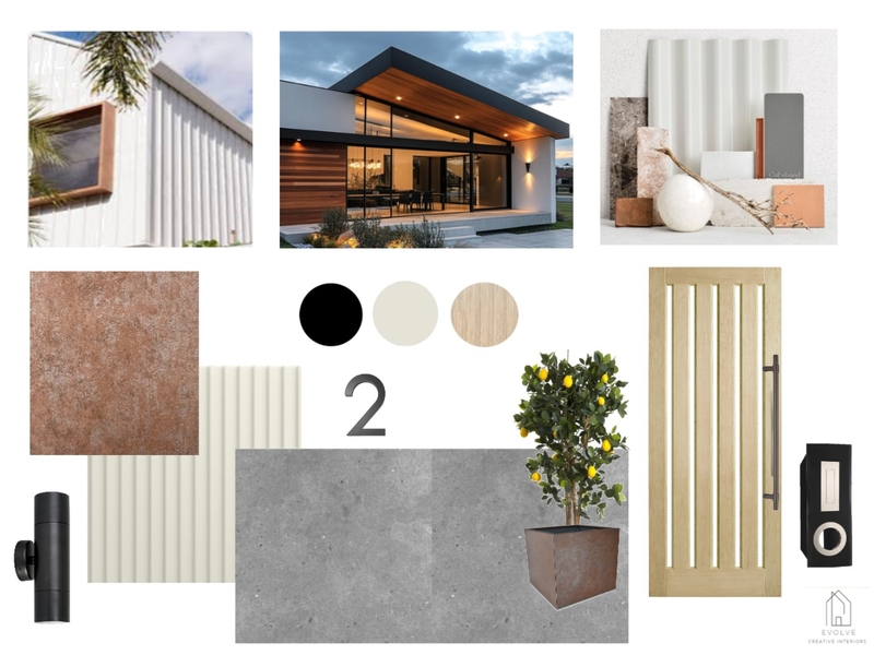 Amundsen build exterior Mood Board by Evolve Creative Interiors on Style Sourcebook