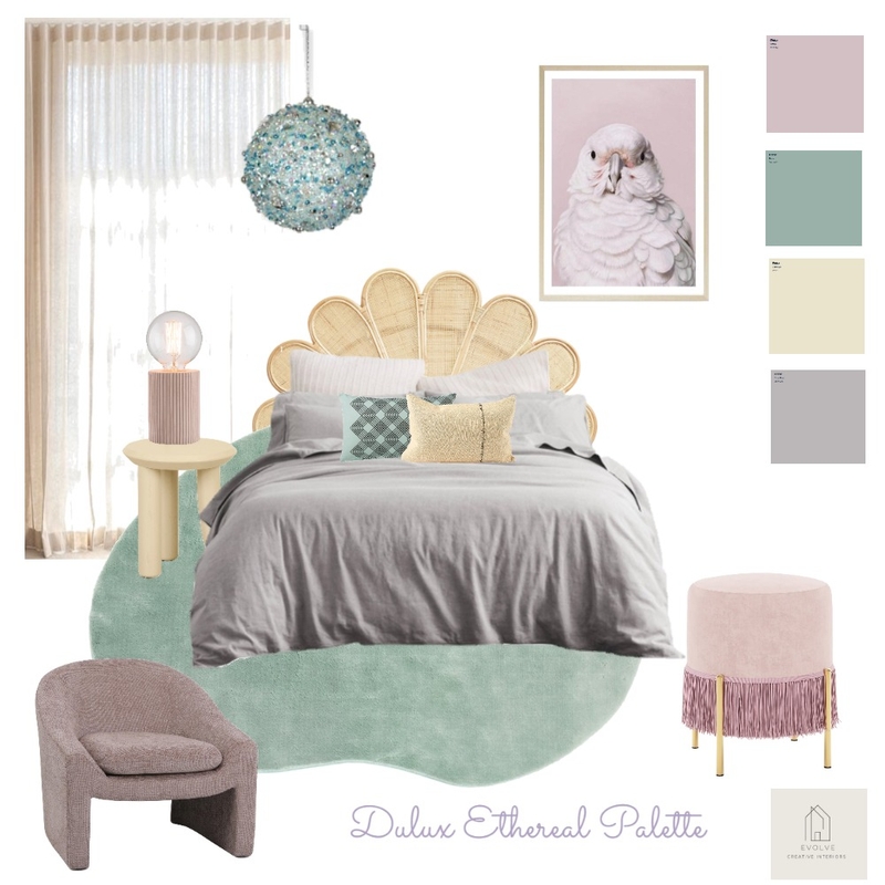 Dulux Ethereal inspired bedroom Mood Board by Evolve Creative Interiors on Style Sourcebook