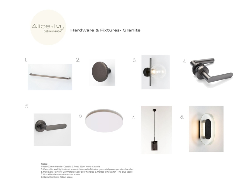 hardware and Fixtures- Granite Mood Board by Alice + Ivy Design Studio on Style Sourcebook