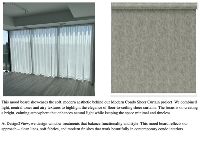 Modern Condo Sheer Curtain Mood Board | Design2View Mood Board by Design2View Blinds & Window Covering on Style Sourcebook