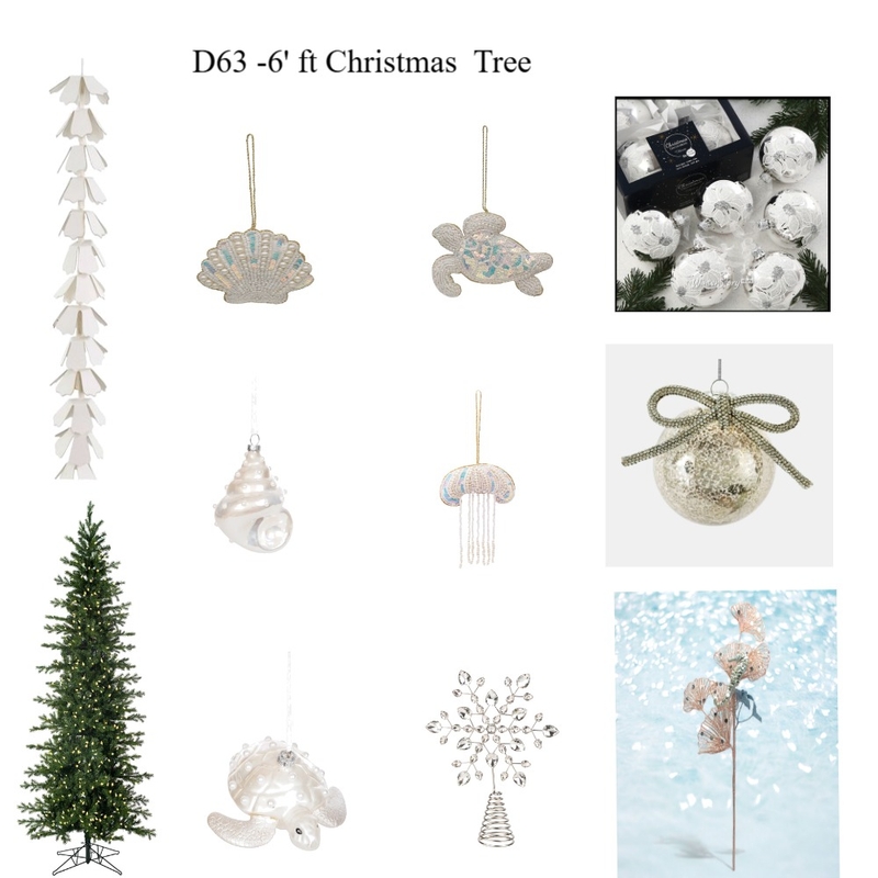 D63 - Caribbean Club 6ft Christmas Tree Mood Board by Bedside on Style Sourcebook