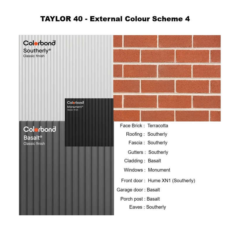 Taylor 40 External Scheme 4 Mood Board by andrew@renhomes.net.au on Style Sourcebook