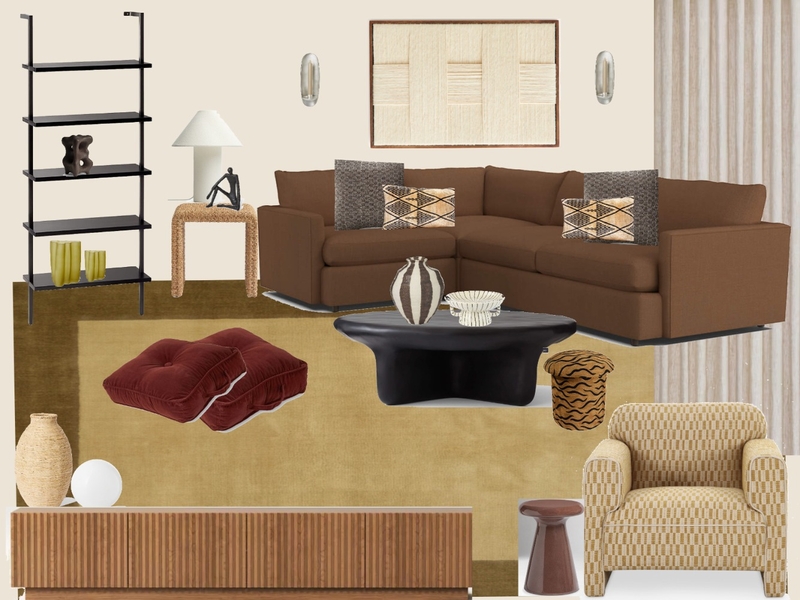 Warm Color Pallet: Living Room Mood Board by Larmour on Style Sourcebook