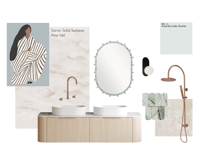 Aria Veil Bathroom Mood Board by Austaron Surfaces on Style Sourcebook