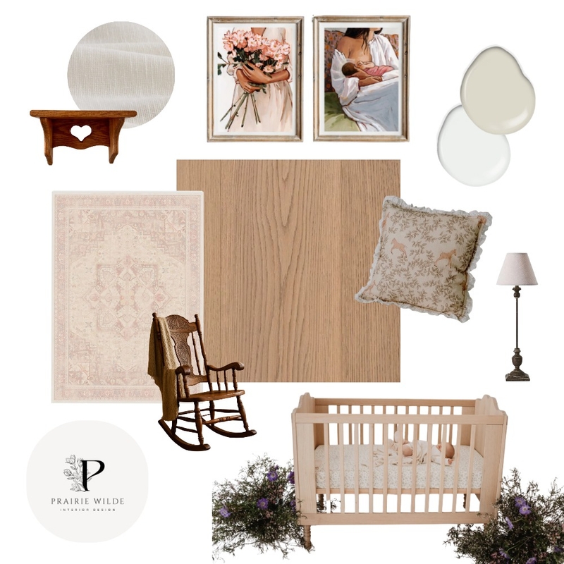 Cottage Farmhouse Nursery - Sample Board Mood Board by RACHMCEACHRAN on Style Sourcebook