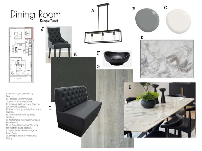 Dining room Mood Board by Becks Interior Designs on Style Sourcebook