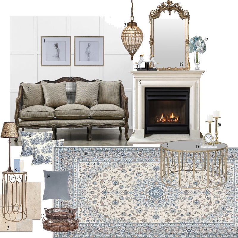 French Provincial Mood Board by by Jenelle Suarez on Style Sourcebook