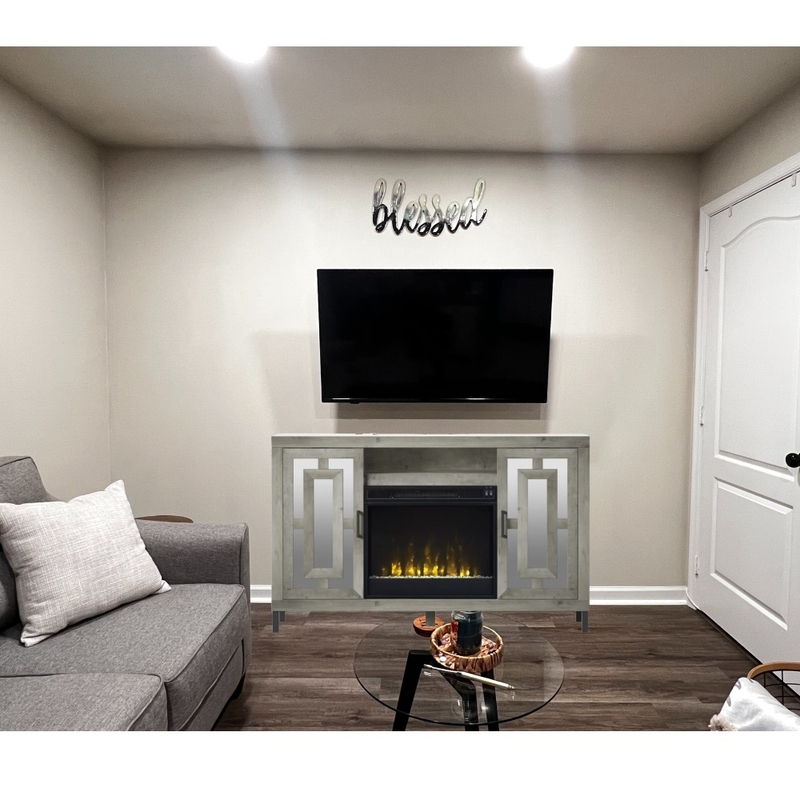 Living room w/ LED fireplace entertainment center Mood Board by Chellz23 on Style Sourcebook