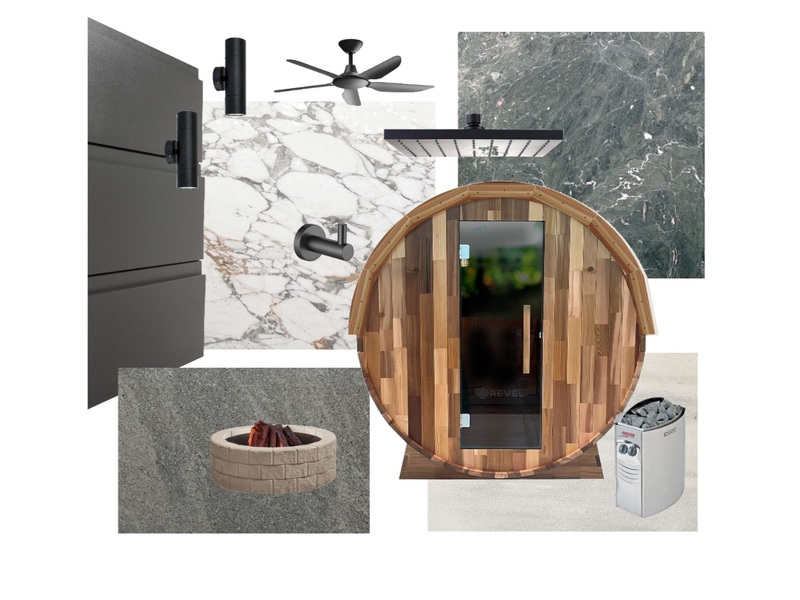 Outdoor Sauna & Shower Area Mood Board by Design by Uliana on Style Sourcebook