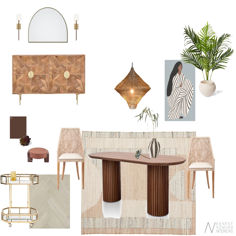 Contemporary Tropical Dining Room Mood Board by ANNEKE NOMURA INTERIORS on Style Sourcebook